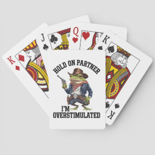 Hou Vast Partner Ik Ben Overstuurde Cowboy Kikker  Pokerkaarten