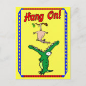 Hou vol! alligator briefkaart (Voorkant)
