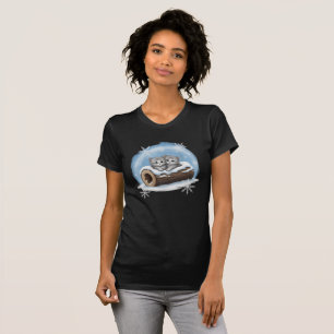 Hou vol baby kat in de sneeuw Cute kitten hangend T-shirt