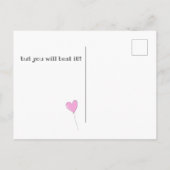 Hou vol. - Beat Covid - Cute Pink-ballon Briefkaart (Achterkant)