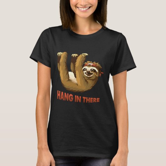Hou vol, blije luiaard t-shirt (Voorkant)