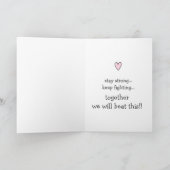 Hou vol! Blijf vechten! Aanmoediging tot kanker Kaart (Binnen)