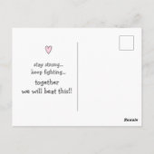 Hou Vol! Blijf Vechten! Kanker Steunbetuiging Briefkaart (Achterkant)