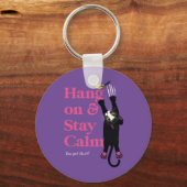 Hou vol en blijf rustig Cat Key Ring Sleutelhanger (Voorkant)