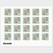 Hou Vol Even Laat Me Hier Even Over Naden Grappige Vierkante Sticker (Vel)