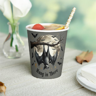 Hou Vol Funny Vintage Vleermuis Halloween Papieren Bekers