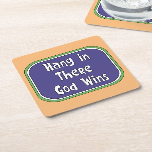 Hou vol - God wint Kartonnen Onderzetters (Schuin)