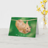 Hou vol! hamster kaart (Gele Bloem)