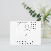 "Hou vol!" Hangman Game Briefkaart (Staand voorkant)