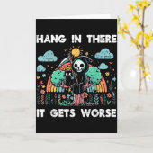 Hou Vol Het Wordt Erger Funny Saying Meme Mannen Kaart (Gele Bloem)