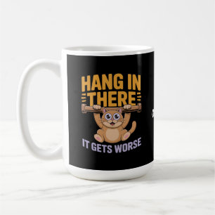 Hou Vol Het Wordt Erger Leuk Grappig Kat Meme Koffiemok