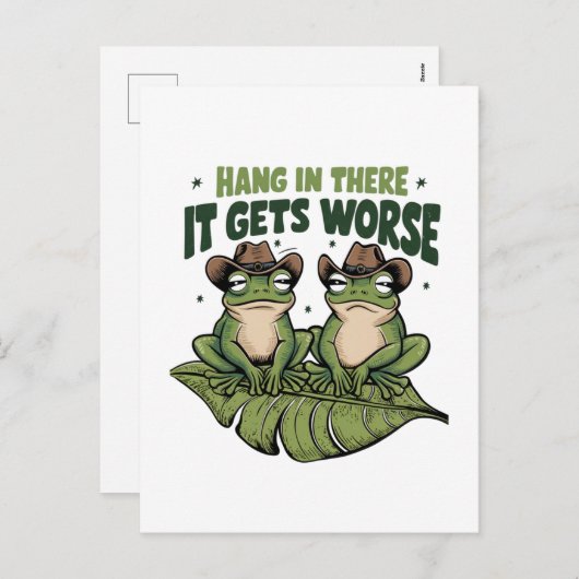 Hou vol, het wordt nog erger feestdagenkaart (Voorkant / Achterkant)