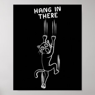 Hou Vol Kat Liefhebber Bergbeklimmen Rots C Poster