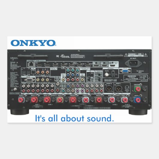 Hou vol! (Komaan, zoon!) TX-NR3030 Rechthoekige Sticker (Voorkant)