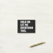 Hou vol, laat me dit overdenken/ denken post-it® notes (Op bureau)