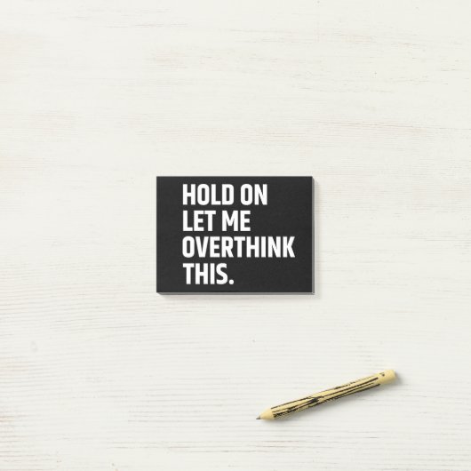 Hou vol, laat me dit overdenken/ denken post-it® notes (Op bureau)