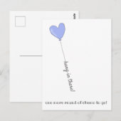 Hou vol! - Laatste Chemo Cute Lila Ballon Briefkaart (Voorkant / Achterkant)