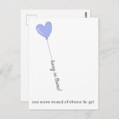 Hou vol! - Laatste Chemo Mooie Lila Ballon Briefkaart (Voorkant / Achterkant)