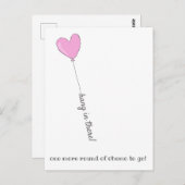 Hou vol! - Laatste chemo schattige roze ballon Briefkaart (Voorkant / Achterkant)
