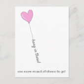 Hou vol! - Laatste chemo schattige roze ballon Briefkaart (Voorkant)