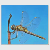 Hou vol met artistieke dragonfly tegen Cerulean Bl Cadeaupapier (Vlak)