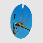 Hou vol met artistieke dragonfly tegen Cerulean Bl Ornament (voorkant)