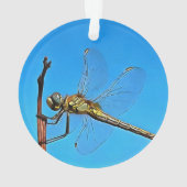 Hou vol met artistieke dragonfly tegen Cerulean Bl Ornament (achterkant)