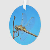 Hou vol met artistieke dragonfly tegen Cerulean Bl Ornament (voorkant)