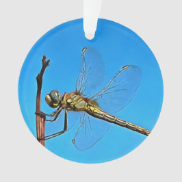 Hou vol met artistieke dragonfly tegen Cerulean Bl Ornament