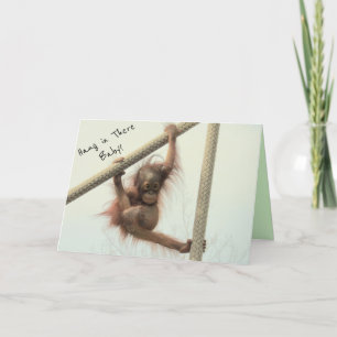 Hou vol met Baby Orangutan Wenskaart Kaart
