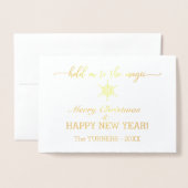 Hou vol met de kerstfoto van de Magic Merry. Folie Kaarten (Voorkant met envelop)