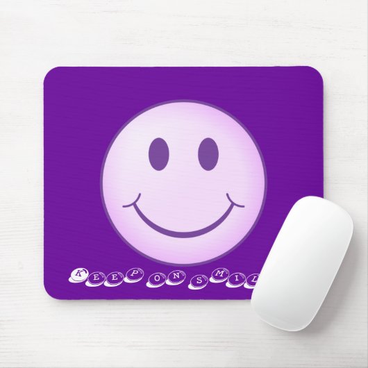 Hou vol met glimlachen. muismat (Met muis)