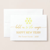 Hou vol met het magische kerstfotoMonogram Folie Kaarten (Voorkant met envelop)