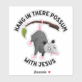 Hou vol met Jezus, knuffel opossum christelijk Sticker