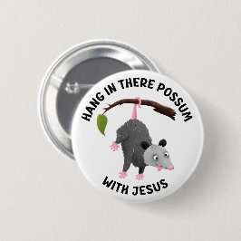 Hou vol met Jezus, schattige buidelrat christen Ronde Button 5,7 Cm