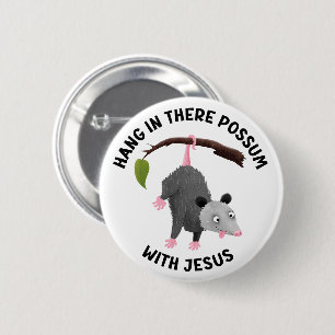 Hou vol met Jezus, schattige buidelrat christen Ronde Button 5,7 Cm