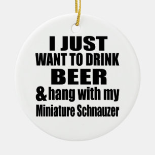 Hou vol met mijn miniatuur Schnauzer Keramisch Ornament