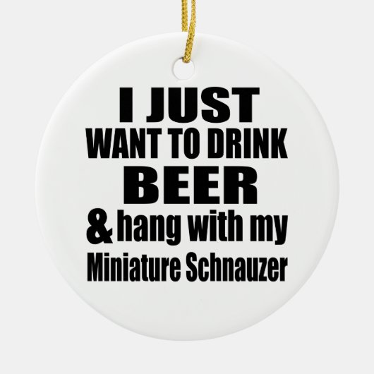 Hou vol met mijn miniatuur Schnauzer Keramisch Ornament (Voorkant)