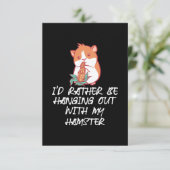 Hou vol met m'n hamster. RSVP kaartje (Staand voorkant)