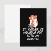 Hou vol met m'n hamster. RSVP kaartje (Voorkant / Achterkant)