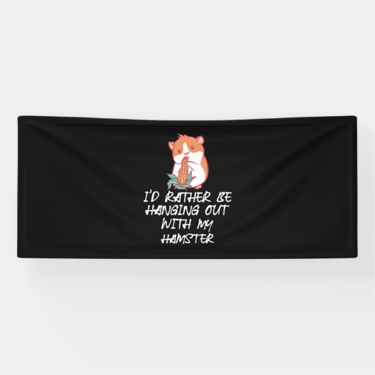 Hou vol met m'n hamster. spandoek (Horizontaal)