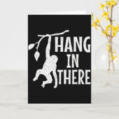 Hou Vol Monkey Pun Motiverend Kaart (Gele Bloem)