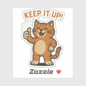 Hou vol! Motivatie Schattigee Retro Kawaii Cat Sticker (Vel)