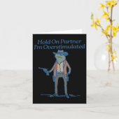 Hou Vol Partner Ik Ben Overgeprikkeld Cowboy Kikke Kaart (Gele Bloem)