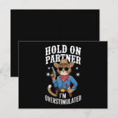Hou vol partner ik ben overgestimuleerd Retro West Briefkaart (Voorkant / Achterkant)