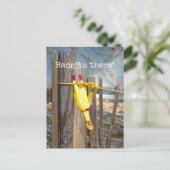 Hou vol Rubber Kip Briefkaart (Staand voorkant)