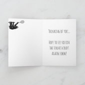 Hou vol. Slote Tennis Player in een regenwoud Kaart (Binnen)