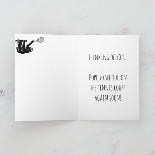 Hou vol. Slote Tennis Player in een regenwoud Kaart (Binnen)