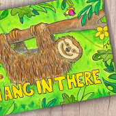 Hou vol - Sloth ansichtkaart van Nicole Janes Briefkaart