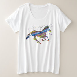 Hou vol. Unicorn Grote Maat T-shirt
